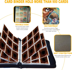Trading Ygo Card Binder Fits 900 Cards Card Collector Album Holder,With 50 Remov - Image 5