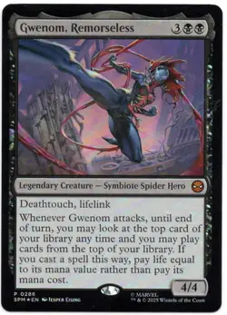 Magic the Gathering - Gwenom, Remorseless Foil - Promo - Spider-Man - M/NM - Image 1