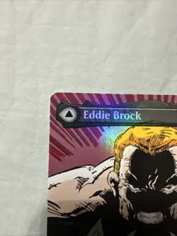 WOTC Marvel's Spider-Man Eddie Brock (0233) (Borderless) (MR) (Foil) NM Venom - Image 2