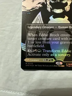 WOTC Marvel's Spider-Man Eddie Brock (0233) (Borderless) (MR) (Foil) NM Venom - Image 4