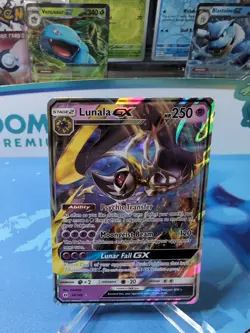 Lunala GX - 66/149 - Pokemon Sun & Moon Base Set Ultra Rare Card NM - Image 1