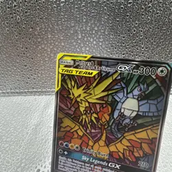 Pokemon TCG Moltres & Zapdos & Articuno GX Hidden Fates ETB FA Promo SM210 - Image 2