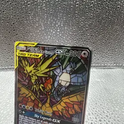 Pokemon TCG Moltres & Zapdos & Articuno GX Hidden Fates ETB FA Promo SM210 - Image 3