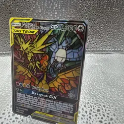 Pokemon TCG Moltres & Zapdos & Articuno GX Hidden Fates ETB FA Promo SM210 - Image 5