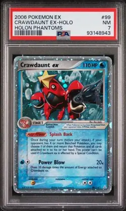 PSA 7 NM Crawdaunt ex 99/110 Ultra Rare 2006 EX Holon Phantoms Pokemon - Image 1