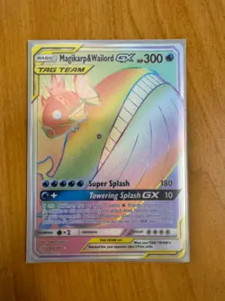 Pokemon Card MagiKarp & Wailord GX -(Secret) 183/181 SM - Team Up (SM9) - Image 1