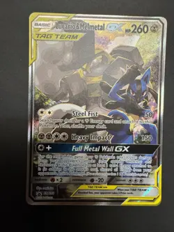 Pokemon TCG Lucario & Melmetal Tag Team GX SM192 Holo Promo Card Sun & Moon - Image 3