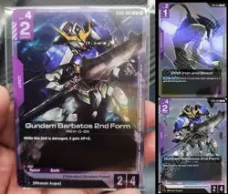 Gundam Card Game ST05 Iron Bloom Gundam Barbatos & With Iron and Blood Promos - Image 1