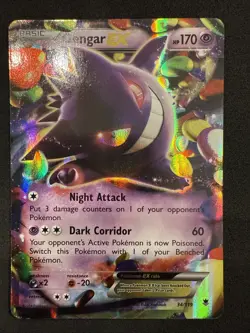 Pokemon Gengar EX Holo Ultra Rare TCG Card 34/119 Phantom Forces - Image 1