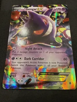 Pokemon Gengar EX Holo Ultra Rare TCG Card 34/119 Phantom Forces - Image 2