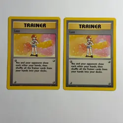 Pokemon TCG Trainer Lass Lot (2 Cards) Base Set 75/102 WOTC Vintage 1999 - Image 1