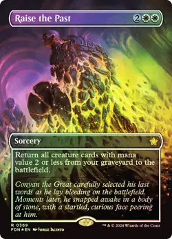 MTG FOIL Raise the Past Borderless Mana Foil - Foundations #369 - Image 1