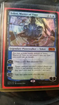 MTG CORE SET 2021 TEFERI, MASTER OF TIME (#75) RARE FOIL - Image 1