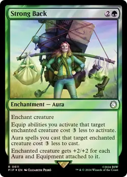 MTG FOIL Strong Back Surge Foil - Fallout Commander #611 - Image 1