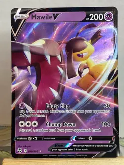 Mawile V Ultra Rare Holo Pokemon TCG 2022 Silver Tempest 070/195 NM - Image 1