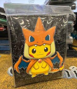 Pokemon Center Exclusive SEALED Mega Charizard Y Poncho-Wearing Pikachu Deck Box - Image 1