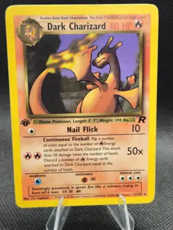 Pokemon TCG Dark Charizard 1st Edition Non-Holo Rare - Image 1