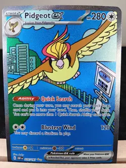 Pokemon Pidgeot EX 225/197 Obsidian Flames Special Illustration Rare Near Mint - Image 1