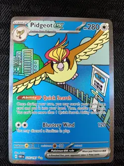 Pokemon Pidgeot EX 225/197 Obsidian Flames Special Illustration Rare Near Mint - Image 3