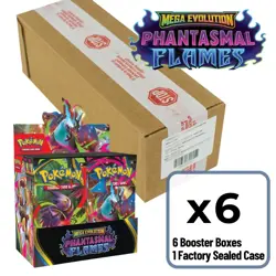 Factory Sealed Case Pokemon Mega Evolution Phantasmal Flames Booster Box Presale - Image 1