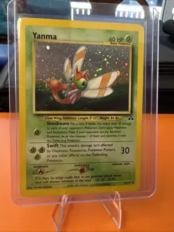 Pokemon TCG Yanma 17/75 Neo Discovery Holo Swirl LP Free Shipping! - Image 1