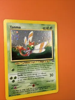 Pokemon TCG Yanma 17/75 Neo Discovery Holo Swirl LP Free Shipping! - Image 2