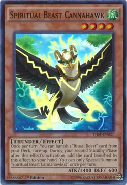 Yugioh! LP Spiritual Beast Cannahawk - THSF-EN027 - Super Rare - Unlimited Editi - Image 1