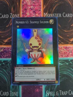 Yu-Gi-Oh! Number 63: Shamoji Soldier NUMH-EN031 1st Edition Super Rare NM a1/ - Image 1