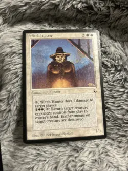 Witch Hunter The Dark Rare MAGIC THE GATHERING MTG CARD 1994 - Image 1