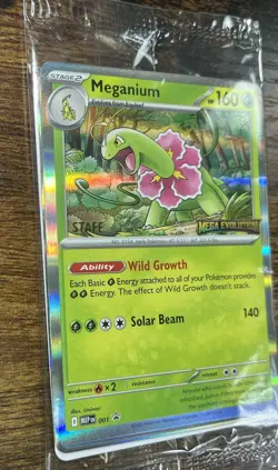 Pokemon Mega Evolution STAFF Prerelease Promos Full Set of 4 Cards SEALED - Image 4
