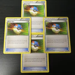 4x CARD LOT Great Ball PLAYSET 118/146 XY Base Set Uncommon Pokemon - Image 1