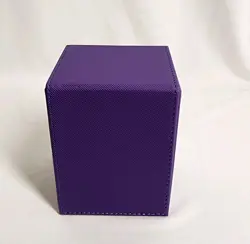 Card Deck Box MTG Yugioh TCG, Card Storage Box with Dividers Holds 100+ Purple - Image 3