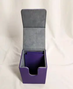 Card Deck Box MTG Yugioh TCG, Card Storage Box with Dividers Holds 100+ Purple - Image 5