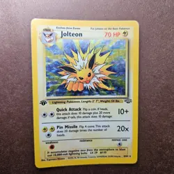 1st Edition Jolteon 4/64 Pokemon Jungle Holo Rare Card - First Ed - Image 1