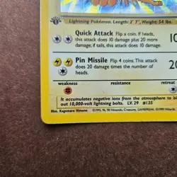 1st Edition Jolteon 4/64 Pokemon Jungle Holo Rare Card - First Ed - Image 4