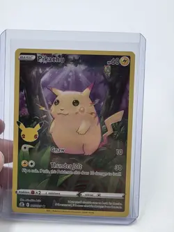 Pokemon TCG Celebrations Pikachu Holo Card 005/025 25th Anniversary - Image 1