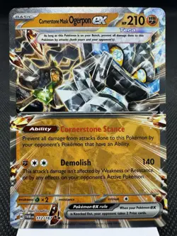 Cornerstone Mask Ogerpon ex 112/167 - Holo - Twilight Masquerade Pokemon Card NM - Image 1