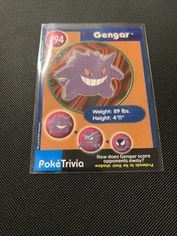Gengar Vintage Pokemon The First Movie Promo Perforated Card PokeTrivia 1998 - Image 1