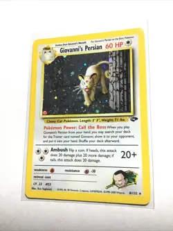 GIOVANNI'S PERSIAN - 8/132 - Gym Challenge - HOLO - Pokemon Card - LP - Image 1