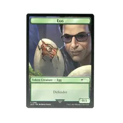 Egg Token Jeff Goldblum Jurassic Park Secret Lair Dinosaur MTG Magic - Image 1