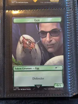 Egg Token Jeff Goldblum Jurassic Park Secret Lair Dinosaur MTG Magic - Image 1