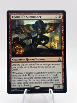 Tilonalli's Summoner 121/196 Foil Prerelease Promo Rivals Of Ixalan RIX MTG NM - Image 1