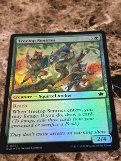 TREETOP SENTRIES Magic MTG Bloomburrow Foil - Image 1