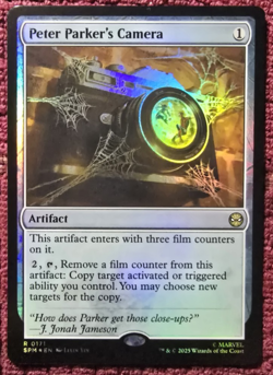 Peter Parker's Camera Extended Art Foil - Marvel'S Spider-Man MTG - MINT - Image 1