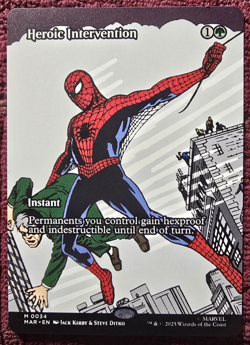MTG, Heroic Intervention (#0034), Spider-Man Eternal, Non-Foil, MINT Mythic - Image 1