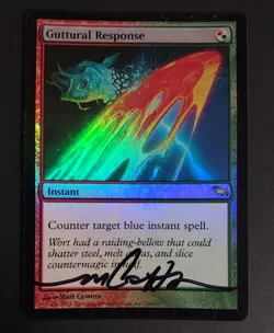 MTG - Magic: The Gathering - Guttural Response - Shadowmoor (LP) (FOIL) (SIGNED) - Image 1