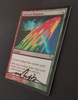 MTG - Magic: The Gathering - Guttural Response - Shadowmoor (LP) (FOIL) (SIGNED) - Image 2