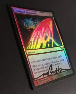 MTG - Magic: The Gathering - Guttural Response - Shadowmoor (LP) (FOIL) (SIGNED) - Image 3