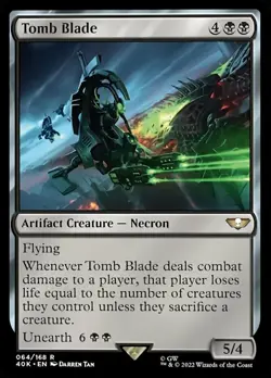 1 x Tomb Blade - Surge Foil - Universes Beyond: Warhammer 40,000 - Light Play - - Image 1