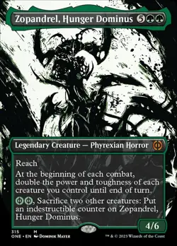 [1x] Zopandrel, Hunger Dominus - Borderless Showcase Near Mint, English Phyrexia - Image 1
